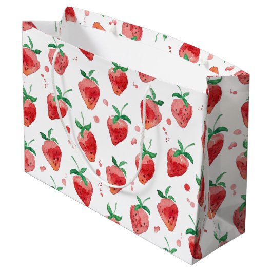 Grand Sac Cadeau Fraise (Dos Angle)