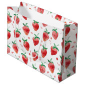Grand Sac Cadeau Fraise (Devant Angle)