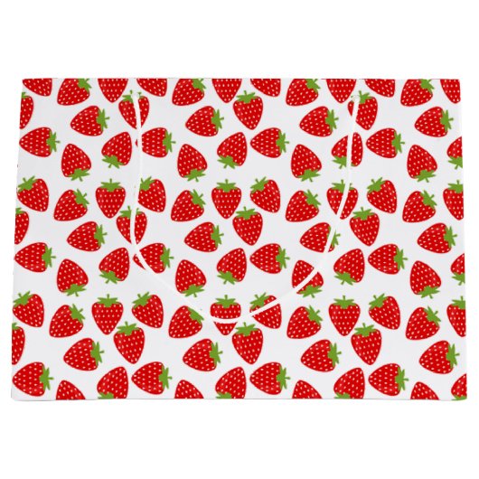 Grand Sac Cadeau Fraise (Devant)