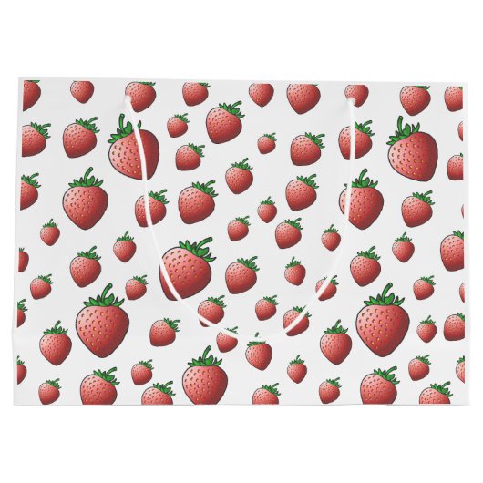 Grand Sac Cadeau Fraise (Dos)