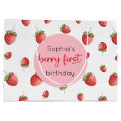 Grand Sac Cadeau fraise 1er anniversaire Berry 1er (Dos)