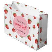 Grand Sac Cadeau fraise 1er anniversaire Berry 1er (Dos Angle)
