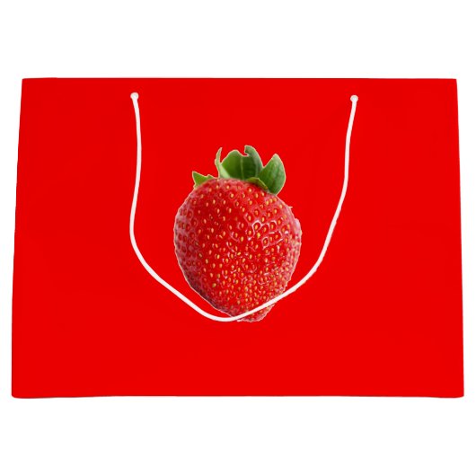 Grand Sac Cadeau Fraise d'été (Devant)