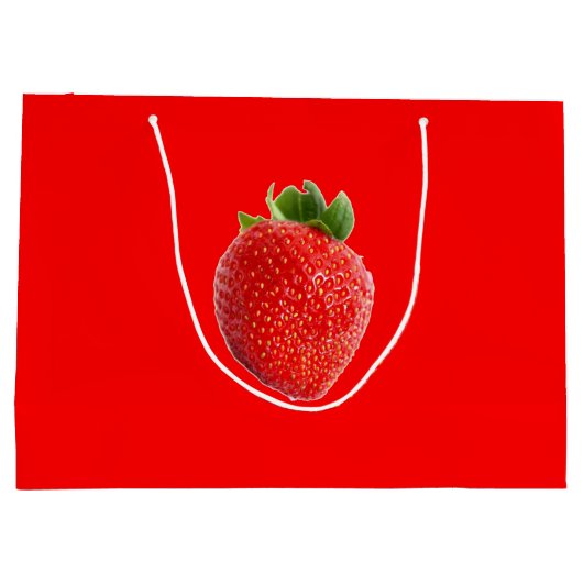 Grand Sac Cadeau Fraise d'été (Dos)