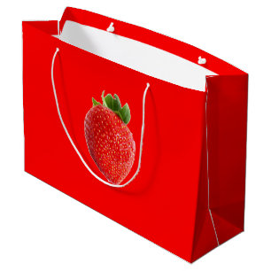 Grand Sac Cadeau Fraise d'été