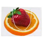 Grand Sac Cadeau Fraise et orange (Dos)