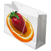 Grand Sac Cadeau Fraise et orange (Devant Angle)