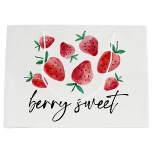 Grand Sac Cadeau Fraise Faveur Berry Sweet Farmers Market Party
