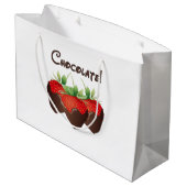 Grand Sac Cadeau Fraises de chocolat   (Dos Angle)