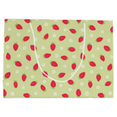 Grand Sac Cadeau Fraises d'été vertes (Dos)