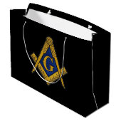 Grand Sac Cadeau Freemason Masonic Carré et Compass Freemasony (Dos Angle)