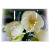 Grand Sac Cadeau freesia jaune blanc (Devant)