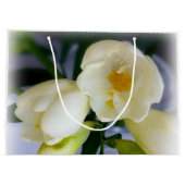 Grand Sac Cadeau freesia jaune blanc (Dos)