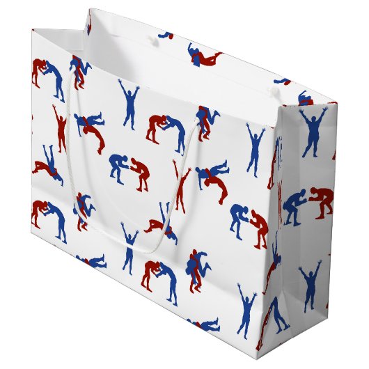 Grand Sac Cadeau Freestyle Greco Motif de lutte romaine (Devant Angle)