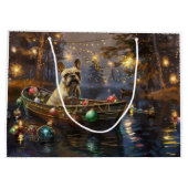 Grand Sac Cadeau French Bulldog Christmas Festive Voyage (Dos)