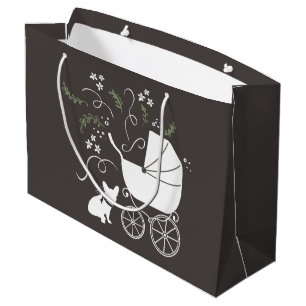 Grand Sac Cadeau French Bulldog Theme Party - Baby shower neutre