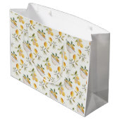 Grand Sac Cadeau French Country Lemon Pattern Gift Bag (Dos Angle)