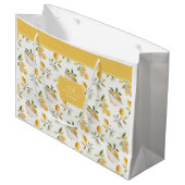 Grand Sac Cadeau French Country Lemon Pattern Monogram Gift Bag (Devant Angle)