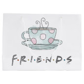 Grand Sac Cadeau FRIENDS™ | Aquarelle de café (Dos)