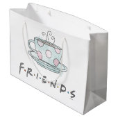 Grand Sac Cadeau FRIENDS™ | Aquarelle de café (Dos Angle)