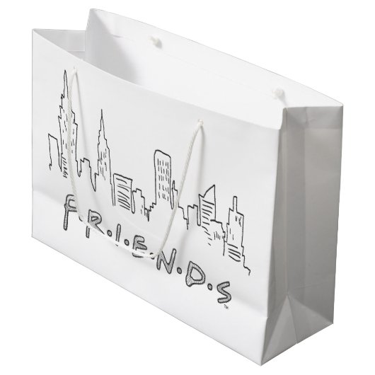 Grand Sac Cadeau FRIENDS™ | Silhouette de New York (Devant Angle)
