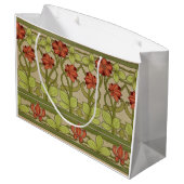 Grand Sac Cadeau Frieze Bordure Art Nouveau Floral (Dos Angle)