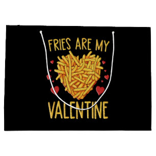 Grand Sac Cadeau Frites Sont Mon Valentin
