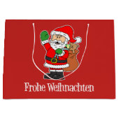 Grand Sac Cadeau Frohe Weihnachten Allemand Christmas Père Noël (RE (Devant)
