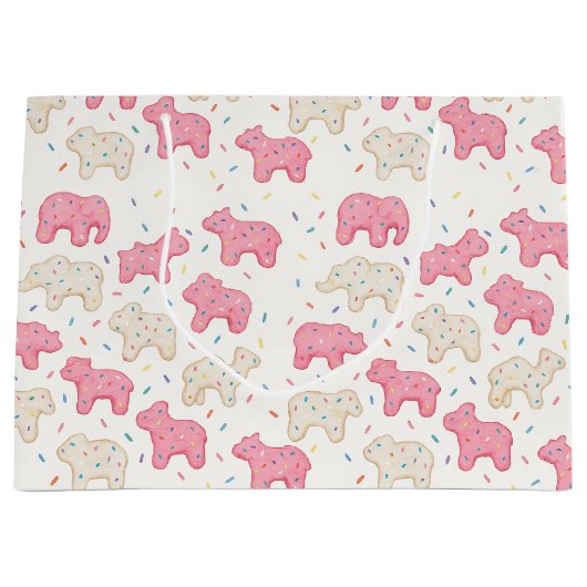 Grand Sac Cadeau Frosted Circus Animal Cookie (Devant)