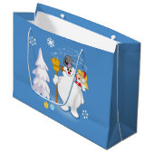 Grand Sac Cadeau Frosty the Snowman™ | Frosty & Karen Winter Fun (Devant Angle)