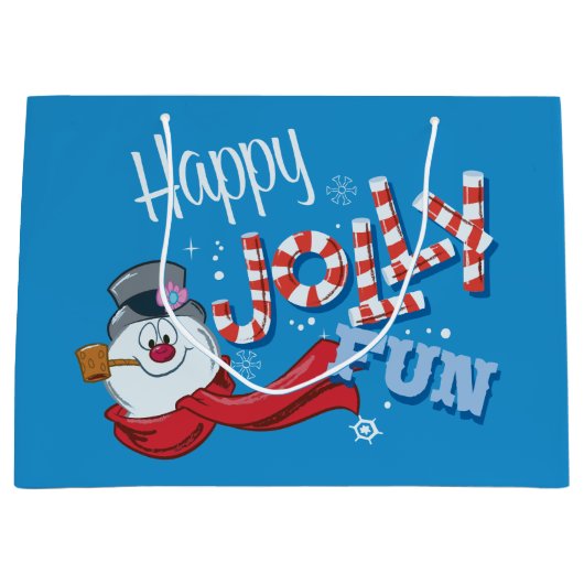 Grand Sac Cadeau Frosty the Snowman™ | Joyeux Jolly Fun (Devant)