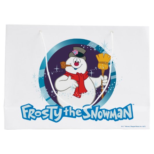 Grand Sac Cadeau Frosty the Snowman™ | Portrait magique Frosty (Dos)