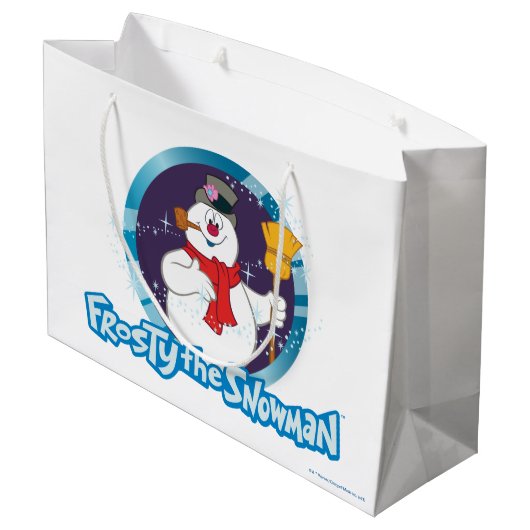 Grand Sac Cadeau Frosty the Snowman™ | Portrait magique Frosty (Dos Angle)