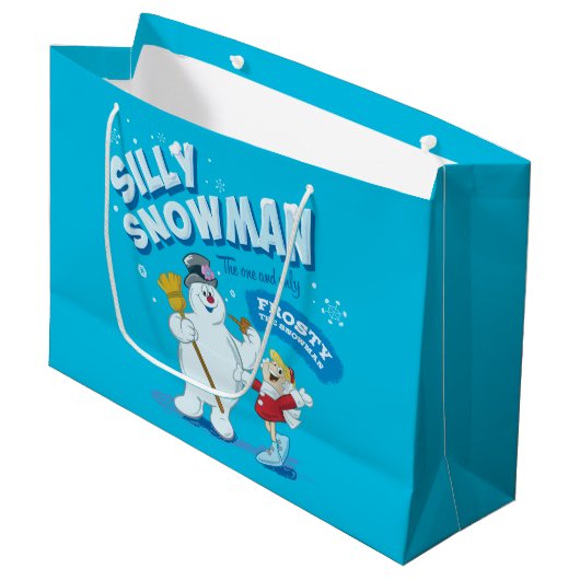 Grand Sac Cadeau Frosty the Snowman™ | "Silly Snowman" (Devant Angle)