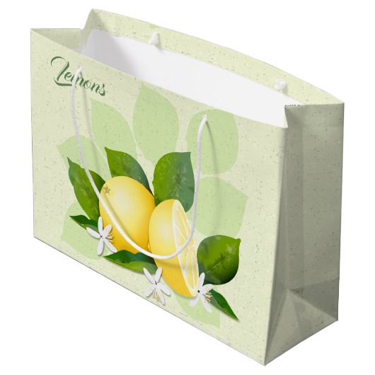 Grand Sac Cadeau Fruit citron (Dos Angle)