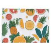 Grand Sac Cadeau Fruit exotique motif floral. (Dos)