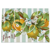 Grand Sac Cadeau Fruit poires (Devant)