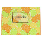 Grand Sac Cadeau Fruits de citron vert orange (Devant)