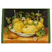 GRAND SAC CADEAU FRUITS DE SAISON LÉMONS ET FLEURS BLANCHES (Devant)