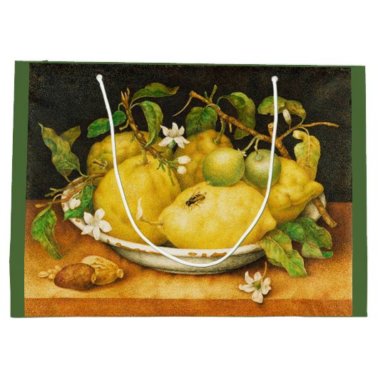 GRAND SAC CADEAU FRUITS DE SAISON LÉMONS ET FLEURS BLANCHES (Dos)