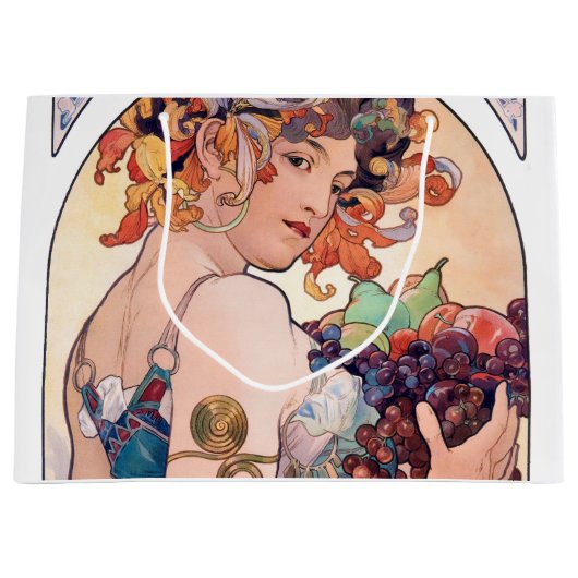 Grand Sac Cadeau Fruits, Mucha (Devant)