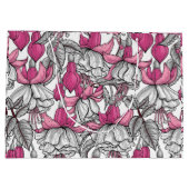 Grand Sac Cadeau Fuchsia en blanc et rose (Dos)