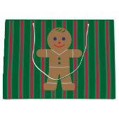 Grand Sac Cadeau Fun and Fancy Christmas Gingbread Homme (Devant)
