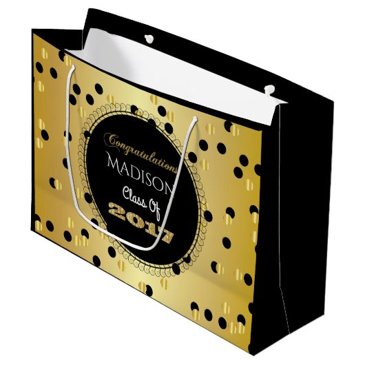 Grand Sac Cadeau Fun & Elegant 2017 Graduation (Devant Angle)