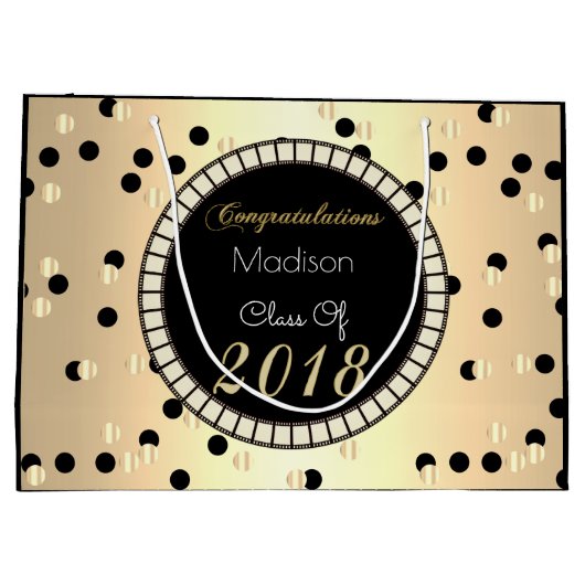 Grand Sac Cadeau Fun & Elegant 2018 Graduation (Dos)