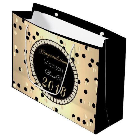 Grand Sac Cadeau Fun & Elegant 2018 Graduation (Devant Angle)