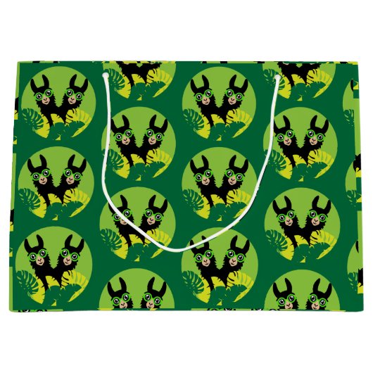 Grand Sac Cadeau Fun Llama Alpaca Best Friends (Devant)