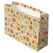Grand Sac Cadeau Fun Orange Fall Motif (Dos Angle)