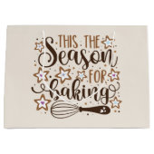 Grand Sac Cadeau Fun 'Tis Season for Baking Design (Devant)