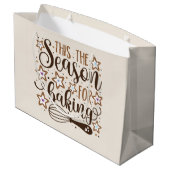 Grand Sac Cadeau Fun 'Tis Season for Baking Design (Dos Angle)